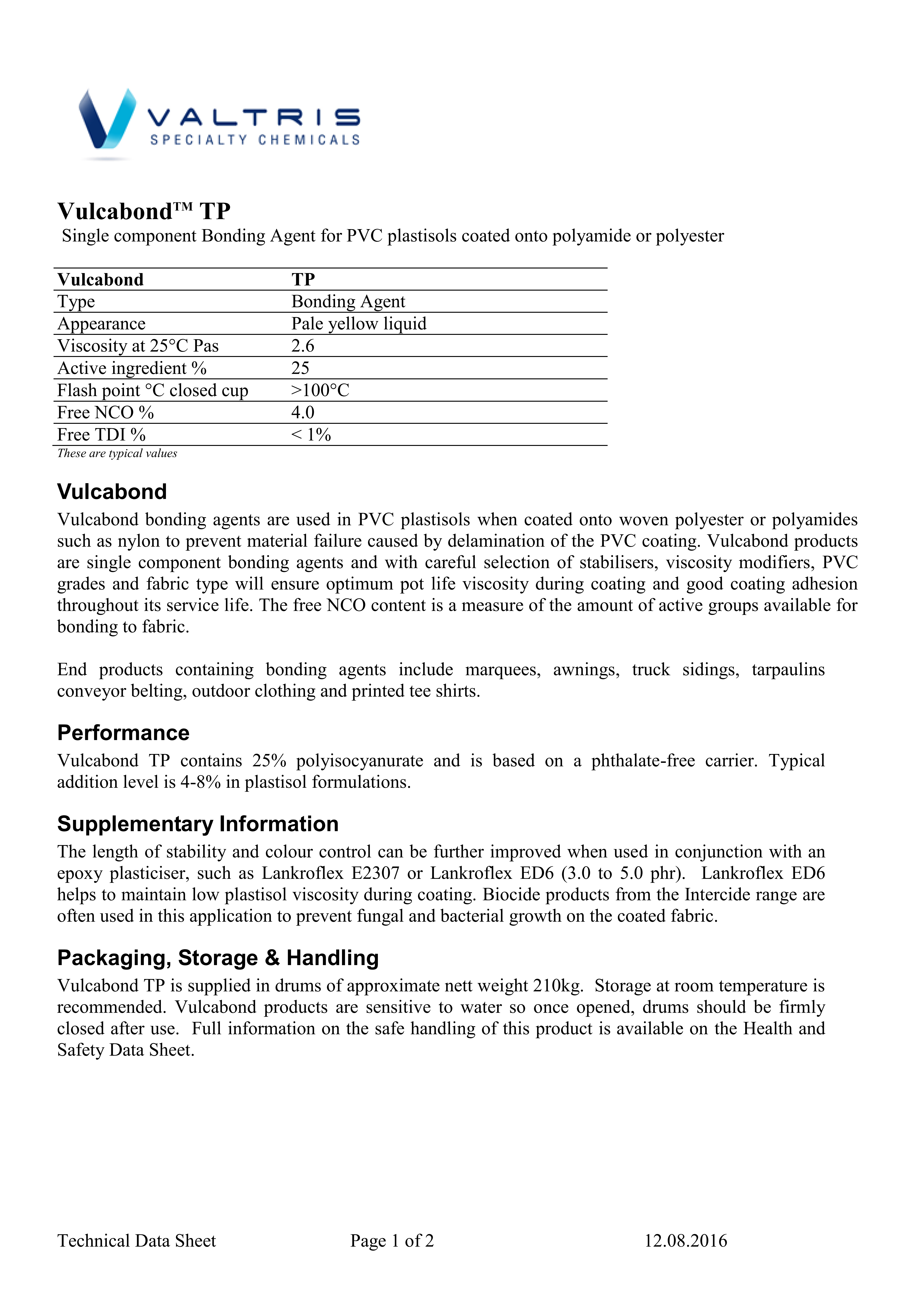 Food Grade PVC Coated Fabric Bonding Agent Vulcabond TP